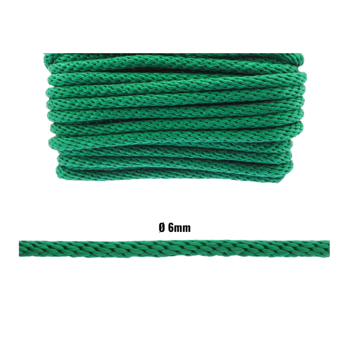 Polypropylene 6mm Hunter Green Paracord.no