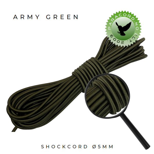 Olive Green - 1/4 Shock Cord 10