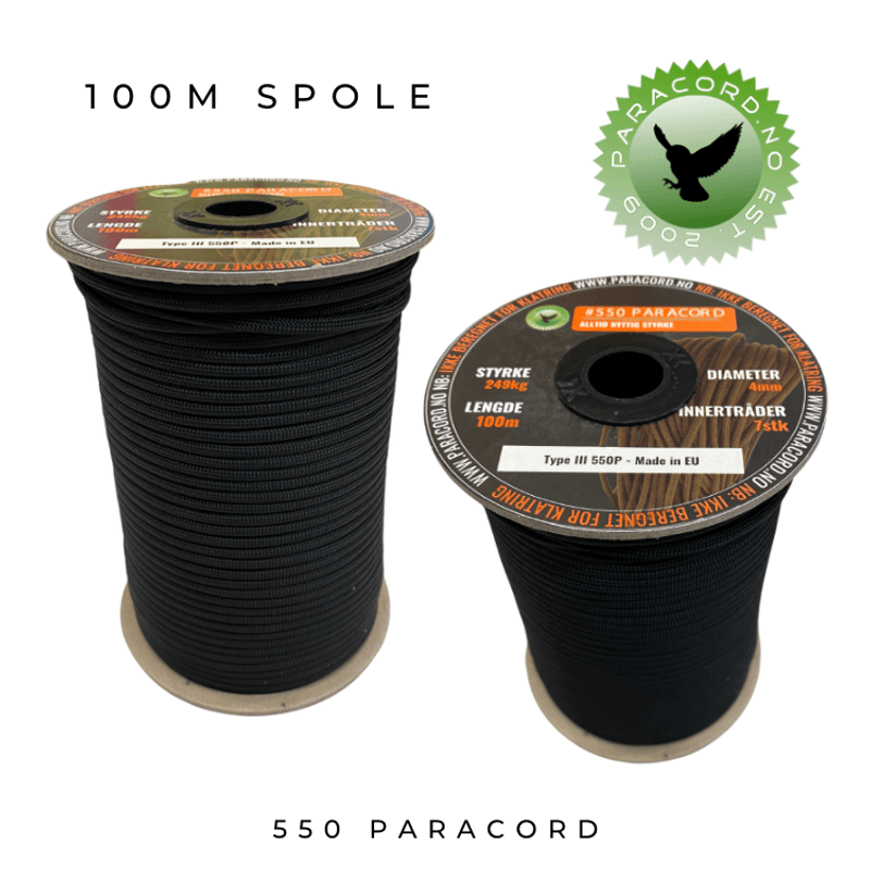 Black 016 - 550 Paracord