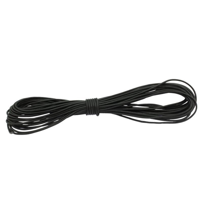 Rund Lærsnor Sort - 2mm